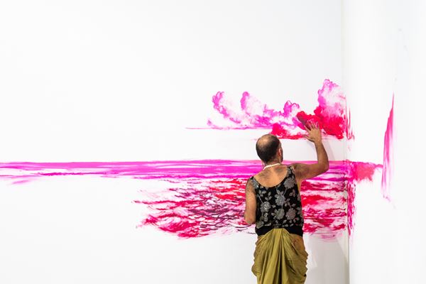 Nikhil Chopra, 'Rouge,' Performance. Morning Notes: Day 1. Morning Notes: Day 1. FIELD MEETING Take 6: Thinking Collections (25 January 2019), in collaboration with Alserkal Avenue, Dubai. Courtesy of Asia Contemporary Art Week (ACAW).