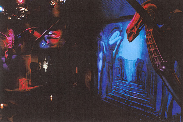 H.R. Giger
<br>Installation of artwork
<br>VIP room at Limelight, 1999-2002