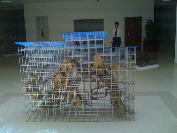 <center><em>The Silk Code</em>, 2008
<br>Installation view
<br>Exhibition curated by Leeza Ahmady in Astana, Kazakhstan</center>
