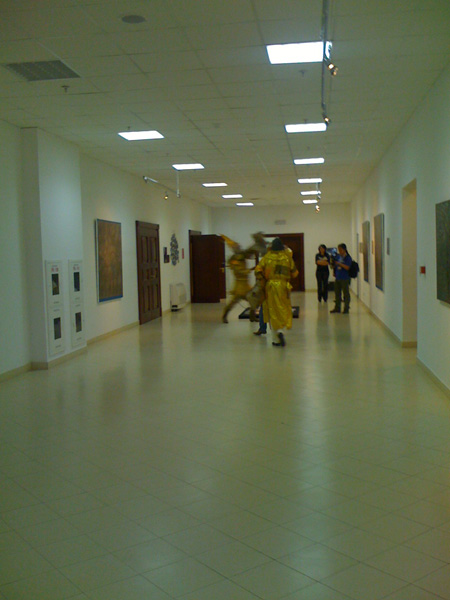 <center><em>The Silk Code</em>, 2008
<br>Installation view
<br>Exhibition curated by Leeza Ahmady in Astana, Kazakhstan</center>