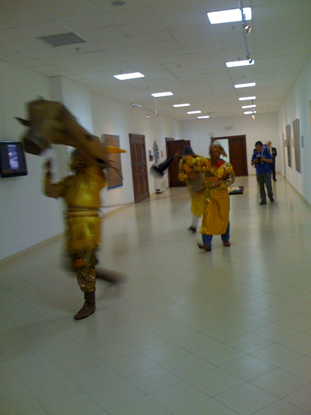 <center><em>The Silk Code</em>, 2008
<br>Installation view
<br>Exhibition curated by Leeza Ahmady in Astana, Kazakhstan</center>
