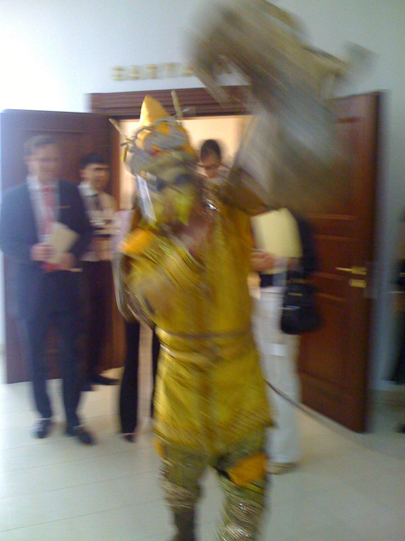 <center><em>The Silk Code</em>, 2008
<br>Installation view
<br>Exhibition curated by Leeza Ahmady in Astana, Kazakhstan</center>