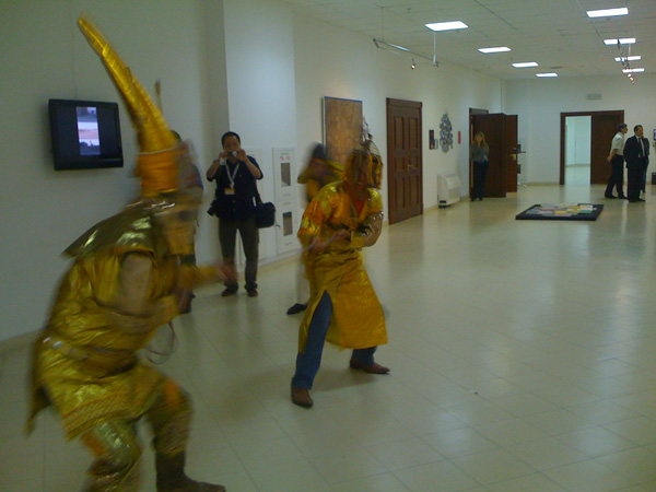 <center><em>The Silk Code</em>, 2008
<br>Installation view
<br>Exhibition curated by Leeza Ahmady in Astana, Kazakhstan</center>