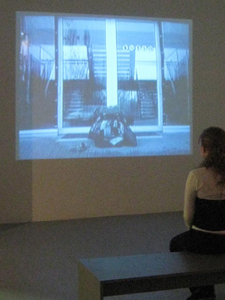 <center><em>I Dream of the Stans</em>, 2008
<br>Installation view of video works
<br>Exhibition co-curated by Leeza Ahmady at Winkleman Gallery, NY</center>
