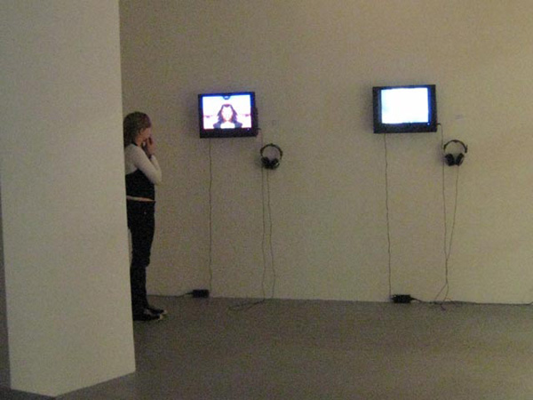 <center><em>I Dream of the Stans</em>, 2008
<br>Installation view of video works
<br>Exhibition co-curated by Leeza Ahmady at Winkleman Gallery, NY</center>