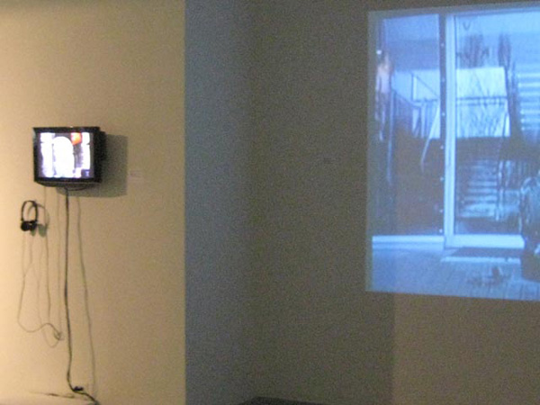 <center><em>I Dream of the Stans</em>, 2008
<br>Installation view of video works
<br>Exhibition co-curated by Leeza Ahmady at Winkleman Gallery, NY</center>