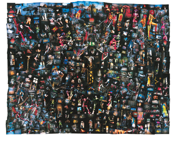 Lara Baladi
<br><em>Sandouk el Dounia</em>, 2001 (Tapestry made in 2008), Woven tapestry from collage of 10 x 15 cm color photographic prints, 650 x 790 cm
<br>Courtesy of the artist