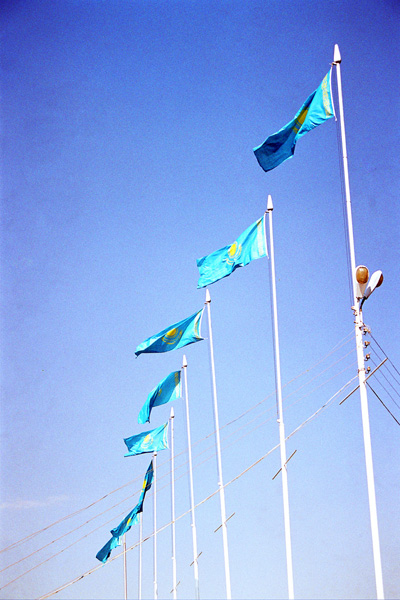 Yelena Vorobyeva & Viktor Vorobyev
<br><em>Kazakhstan. Blue Period.</em> 2002-2005, Color photographs
<br>Courtesy of the artists