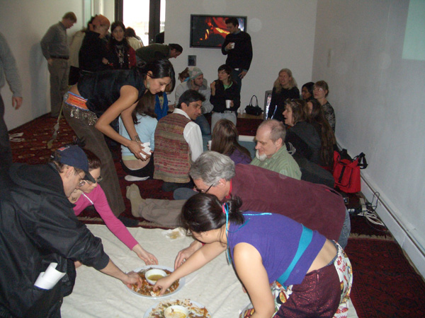 <em>All you can eat Keecheerii Kooroot</em>
<br>Performance
<br>The Taste of Others exhibition
<br>Curated by Leeza Ahmady at apexart New York, 2005