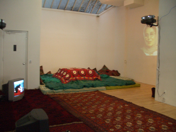 <em>Sandalee</em>
<br>Installation
<br>The Taste of Others exhibition
<br>Curated by Leeza Ahmady at apexart New York, 2005