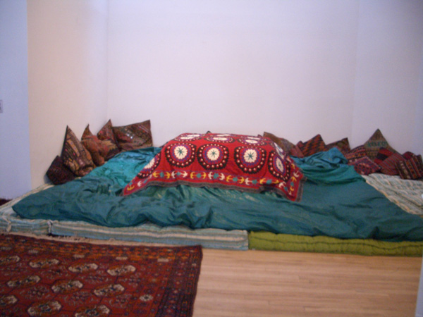 <em>Sandalee</em>
<br>Installation
<br>The Taste of Others exhibition
<br>Curated by Leeza Ahmady at apexart New York, 2005