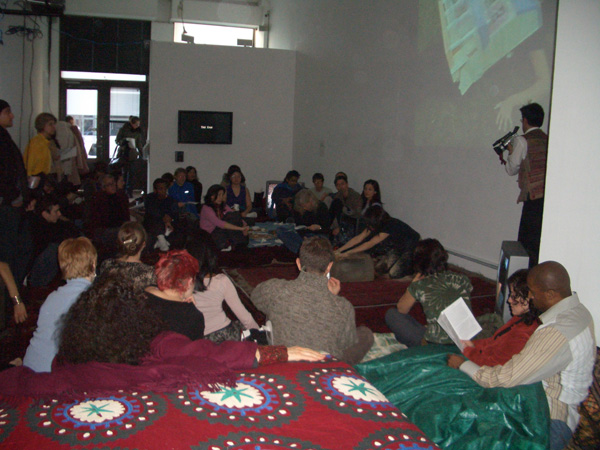 <em>Sandalee</em>
<br>Installation
<br>The Taste of Others exhibition
<br>Curated by Leeza Ahmady at apexart New York, 2005